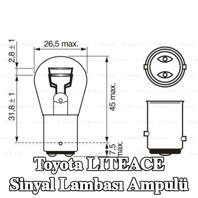 BOSCH Sinyal lambası ampulü P21/5W, 12V — Toyota Liteace