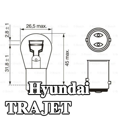 BOSCH لمبة مؤشر P21/5W, 12V — Hyundai Trajet