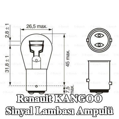 BOSCH Sinyal lambası ampulü P21/5W, 12V — Renault Kangoo