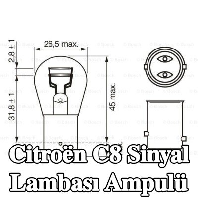 BOSCH Sinyal lambası ampulü P21/5W, 12V — Citroën C8