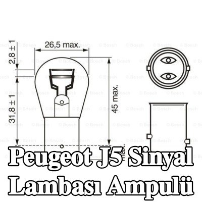 BOSCH Sinyal lambası ampulü P21/5W, 12V — Peugeot J5