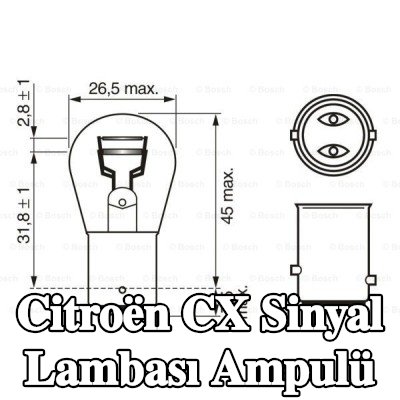 BOSCH Sinyal lambası ampulü P21/5W, 12V — Citroën Cx