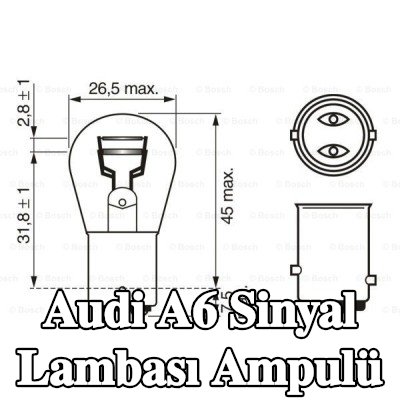 BOSCH Sinyal lambası ampulü P21/5W, 12V — 2002 Audi A6