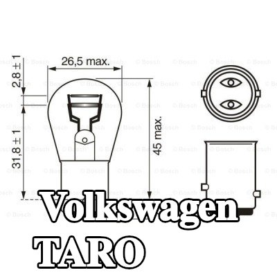 BOSCH لمبة مؤشر P21/5W, 12V — Volkswagen Taro