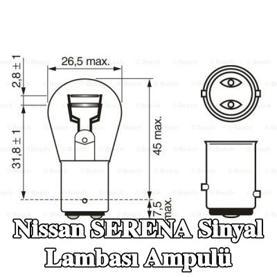 BOSCH Sinyal lambası ampulü P21/5W, 12V — Nissan Serena
