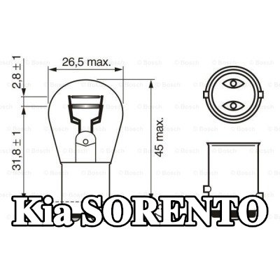 BOSCH لمبة مؤشر P21/5W, 12V — Kia Sorento