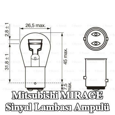 BOSCH Sinyal lambası ampulü P21/5W, 12V — Mitsubishi Mirage