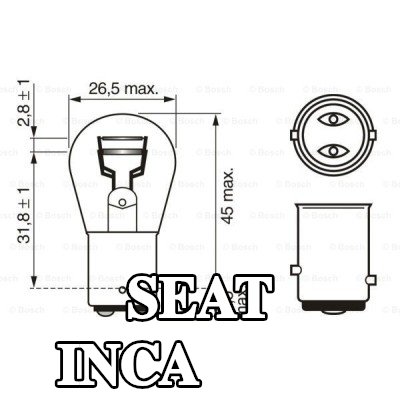 BOSCH لمبة مؤشر P21/5W, 12V — SEAT Inca