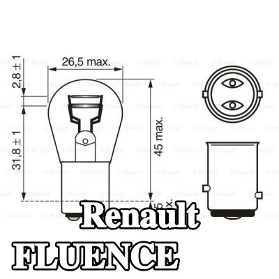 BOSCH لمبة مؤشر P21/5W, 12V — Renault Fluence