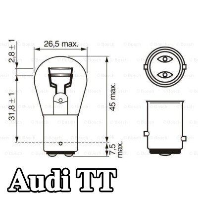 BOSCH لمبة مؤشر P21/5W, 12V — 2002 Audi Tt