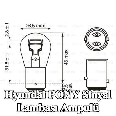 BOSCH Sinyal lambası ampulü P21/5W, 12V — Hyundai Pony