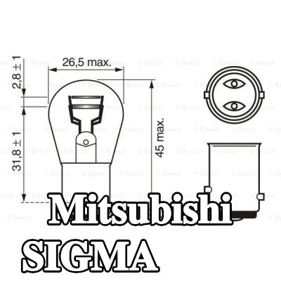 BOSCH لمبة مؤشر P21/5W, 12V — Mitsubishi Sigma