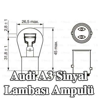 BOSCH Sinyal lambası ampulü P21/5W, 12V — 2002 Audi A3