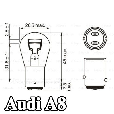 BOSCH لمبة مؤشر P21/5W, 12V — 2000 Audi A8