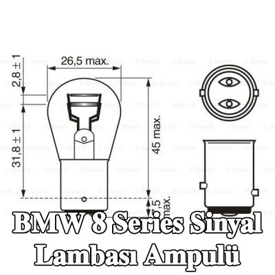 BOSCH Sinyal lambası ampulü P21/5W, 12V — 1997 BMW 8 Series