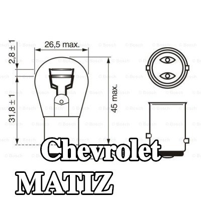 BOSCH لمبة مؤشر P21/5W, 12V — Chevrolet Matiz