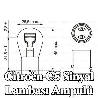 BOSCH Sinyal lambası ampulü P21/5W, 12V — Citroën C5