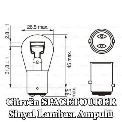 BOSCH Sinyal lambası ampulü P21/5W, 12V — Citroën Spacetourer