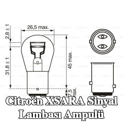 BOSCH Sinyal lambası ampulü P21/5W, 12V — Citroën Xsara