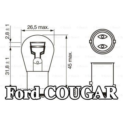 BOSCH لمبة مؤشر P21/5W, 12V — Ford Cougar
