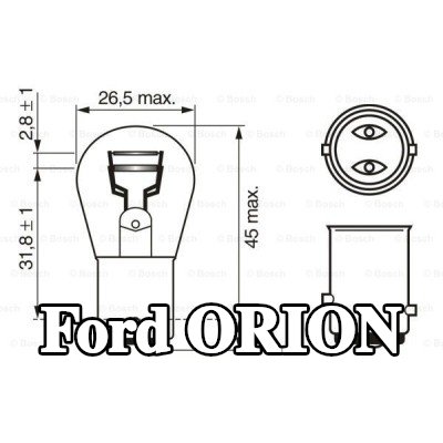 BOSCH لمبة مؤشر P21/5W, 12V — 1990 Ford Orion
