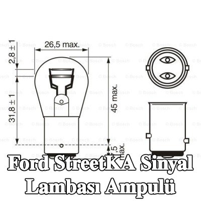 BOSCH Sinyal lambası ampulü P21/5W, 12V — Ford StreetKA