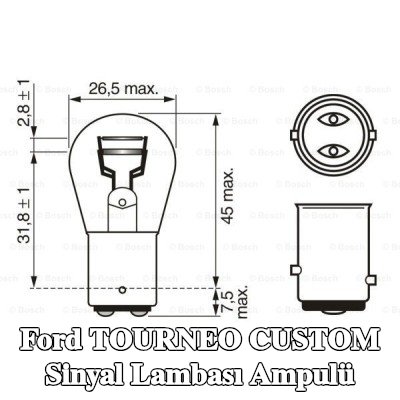 BOSCH Sinyal lambası ampulü P21/5W, 12V — 2012 Ford Tourneo Custom