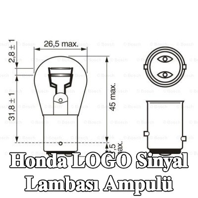 BOSCH Sinyal lambası ampulü P21/5W, 12V — Honda Logo
