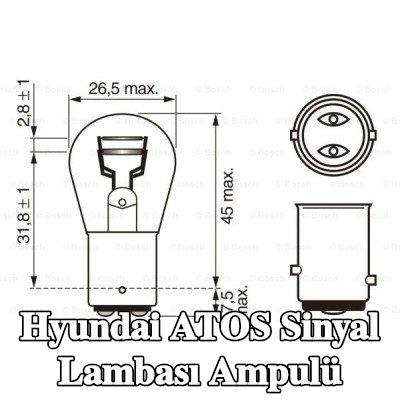 BOSCH Sinyal lambası ampulü P21/5W, 12V — Hyundai Atos