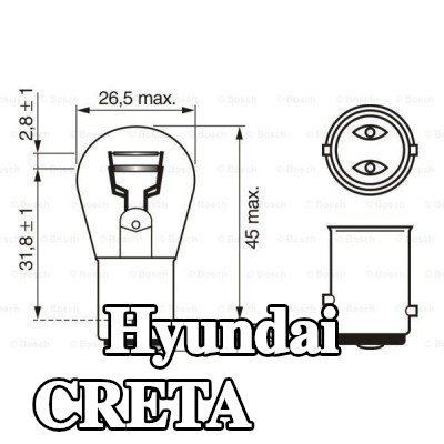 BOSCH لمبة مؤشر P21/5W, 12V — 2016 Hyundai Creta