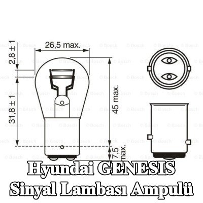 BOSCH Sinyal lambası ampulü P21/5W, 12V — 2012 Hyundai Genesis
