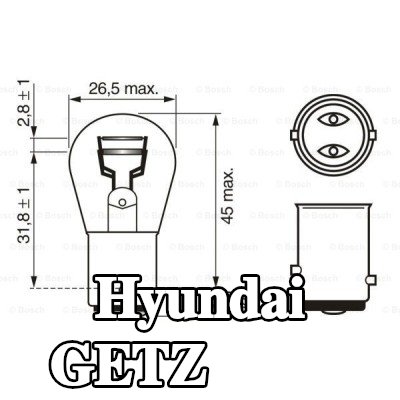 BOSCH لمبة مؤشر P21/5W, 12V — Hyundai Getz