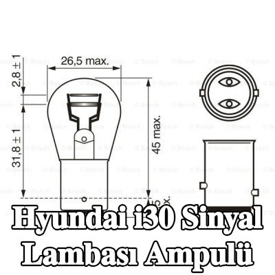 BOSCH Sinyal lambası ampulü P21/5W, 12V — Hyundai i30