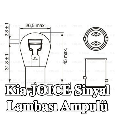 BOSCH Sinyal lambası ampulü P21/5W, 12V — Kia Joice