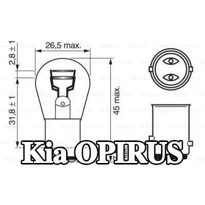 BOSCH لمبة مؤشر P21/5W, 12V — Kia Opirus