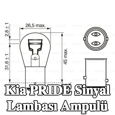 BOSCH Sinyal lambası ampulü P21/5W, 12V — Kia Pride