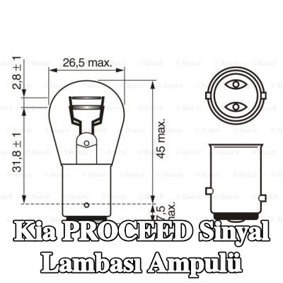 BOSCH Sinyal lambası ampulü P21/5W, 12V — Kia Proceed