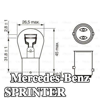 BOSCH لمبة مؤشر P21/5W, 12V — 2002 Mercedes-Benz Sprinter