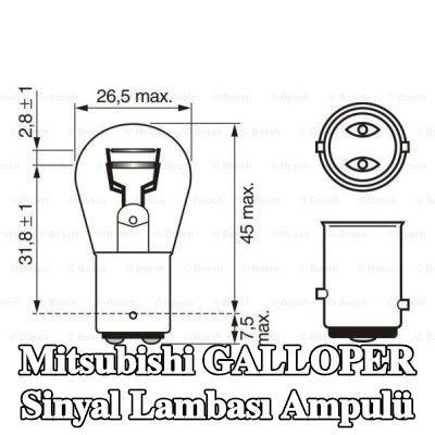 BOSCH Sinyal lambası ampulü P21/5W, 12V — Mitsubishi Galloper