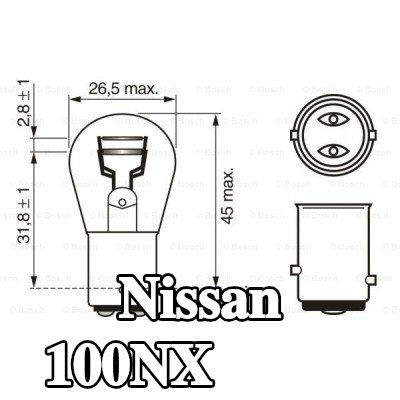 BOSCH لمبة مؤشر P21/5W, 12V — Nissan 100nx