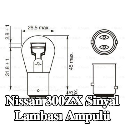 BOSCH Sinyal lambası ampulü P21/5W, 12V — Nissan 300zx