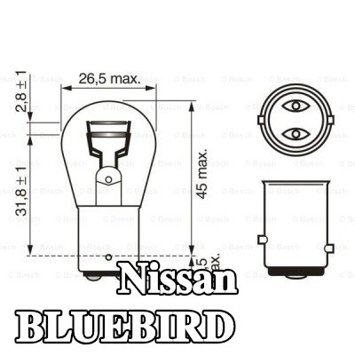 BOSCH لمبة مؤشر P21/5W, 12V — 1990 Nissan Bluebird