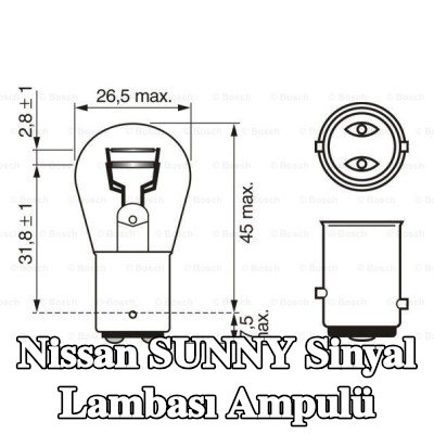 BOSCH Sinyal lambası ampulü P21/5W, 12V — Nissan Sunny