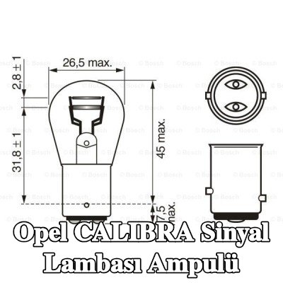 BOSCH Sinyal lambası ampulü P21/5W, 12V — Opel Calibra