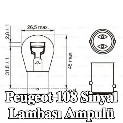 BOSCH Sinyal lambası ampulü P21/5W, 12V — Peugeot 108