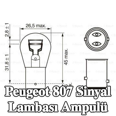 BOSCH Sinyal lambası ampulü P21/5W, 12V — Peugeot 807