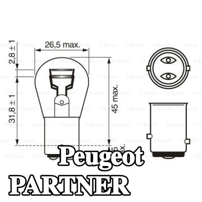 BOSCH لمبة مؤشر P21/5W, 12V — Peugeot Partner