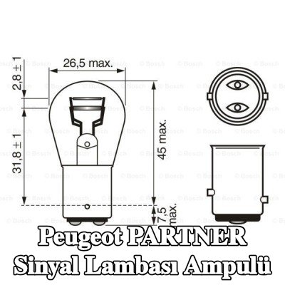 BOSCH Sinyal lambası ampulü P21/5W, 12V — Peugeot Partner