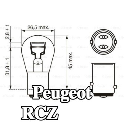 BOSCH لمبة مؤشر P21/5W, 12V — Peugeot Rcz