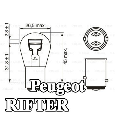 BOSCH لمبة مؤشر P21/5W, 12V — Peugeot Rifter